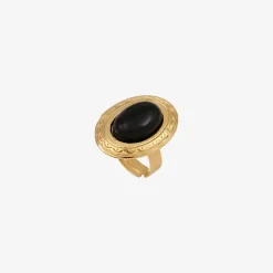 Bague plaquée or ovale - EDEN
