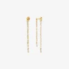 Boucles d'oreilles dorées double - ROXANE