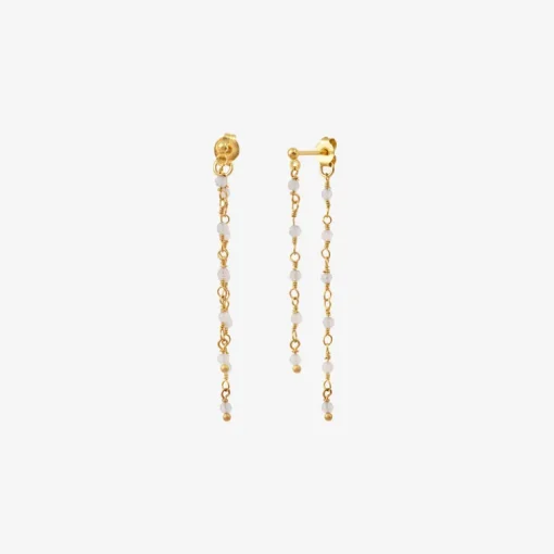 Boucles d'oreilles dorées double - ROXANE