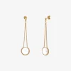 Boucles d'oreilles dorées longues - LADY