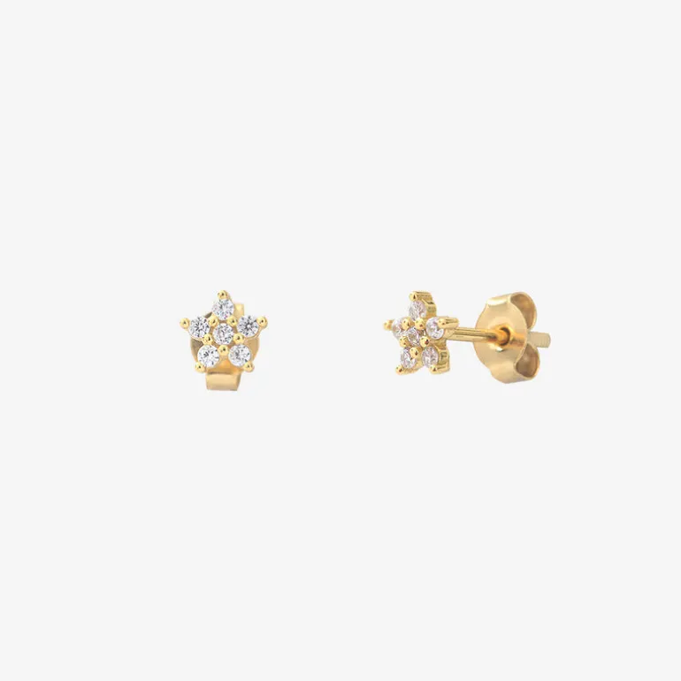 Boucles d'oreilles puces dorées - AIMÉE