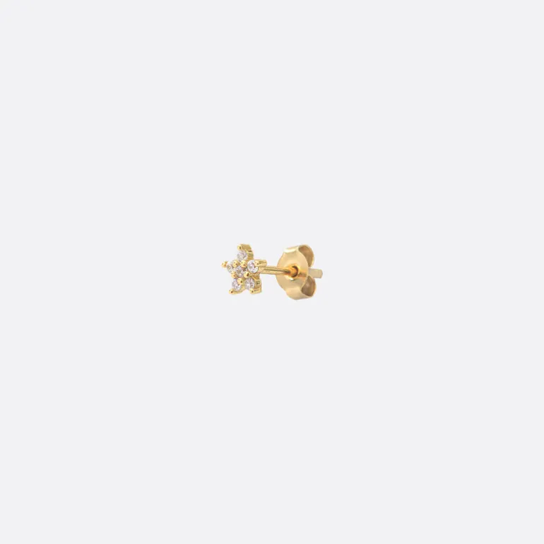 Boucles d'oreilles puces dorées - AIMÉE
