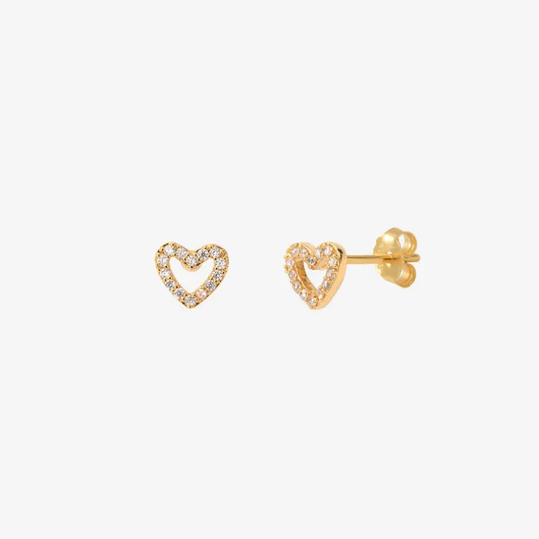Boucles d'oreilles puces dorées - MINA