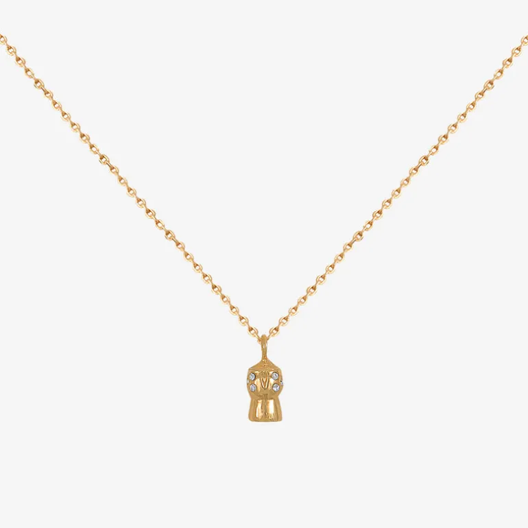 Collier doré champ crystal - PARTY